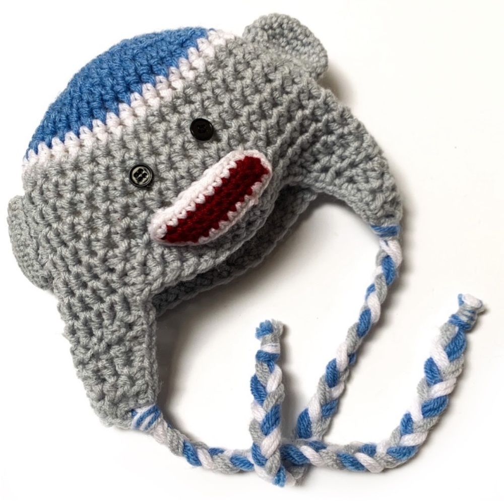 Crocheted Sock Monkey hat